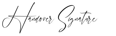 Handover Signature font