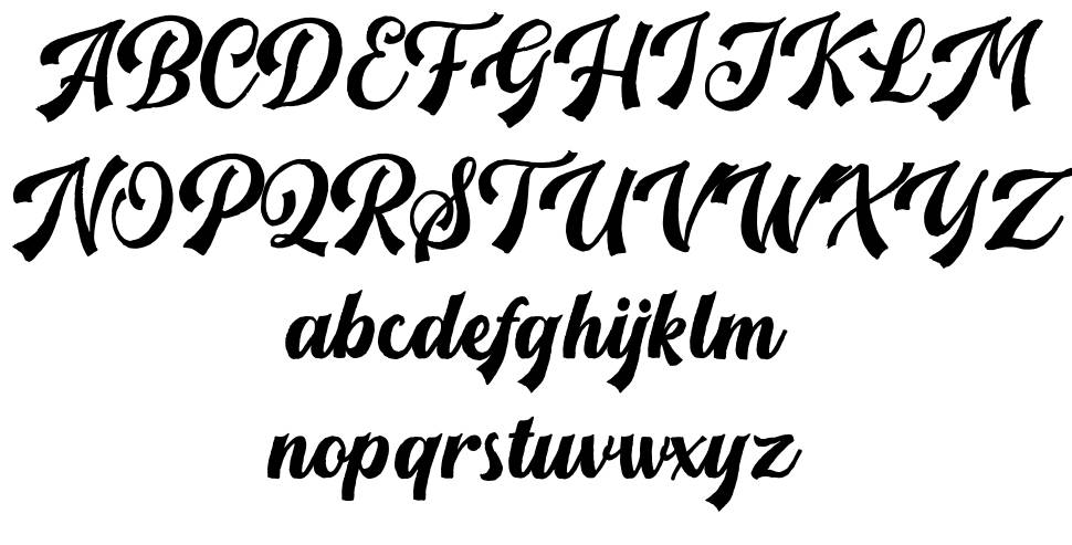 Handpack Script font specimens