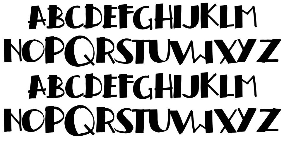 Handrelief font specimens