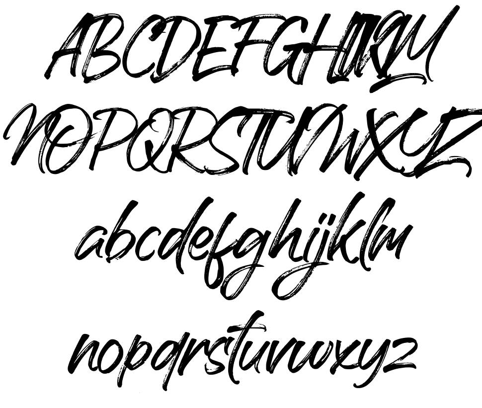 Handscript font specimens