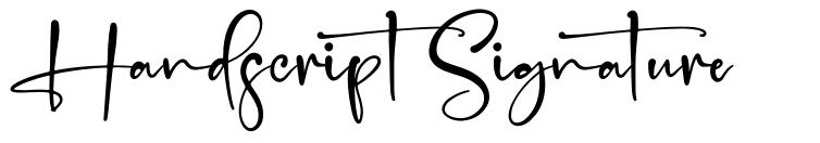 Handscript Signature schriftart