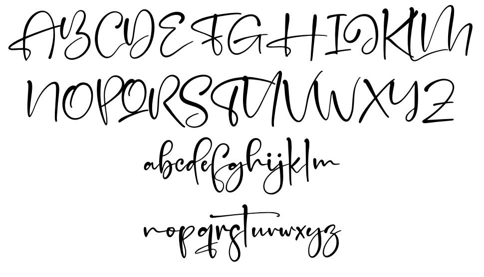 Handscript Signature font specimens