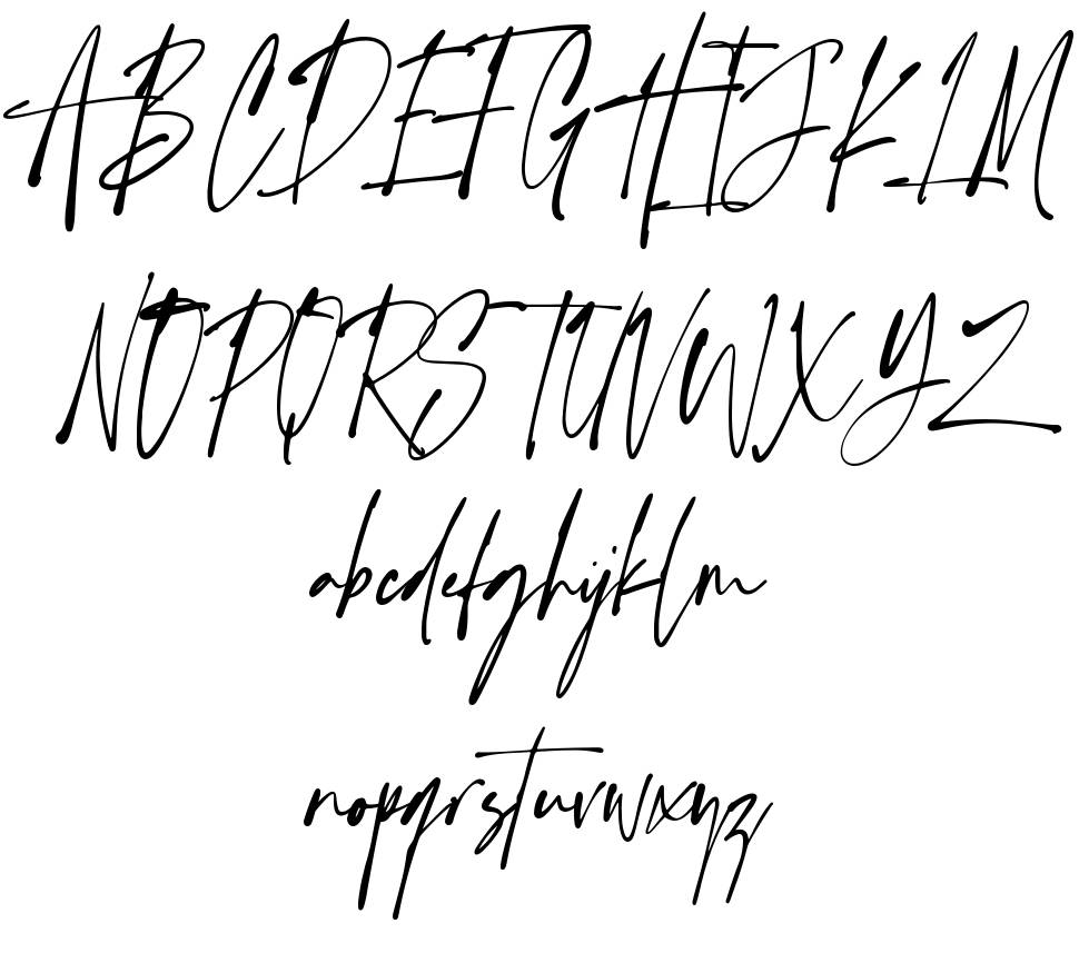 Handsetting font Örnekler