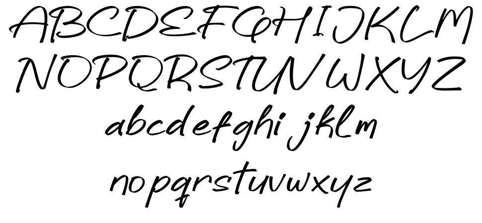 Handuk font Örnekler