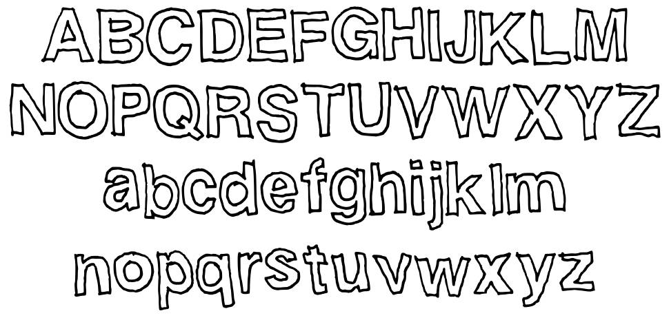 Handvetica font specimens