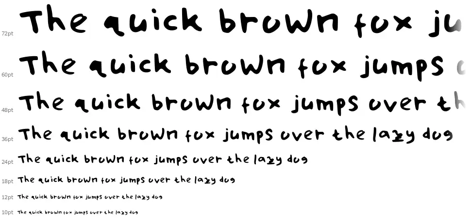 Handwritefont waterfall