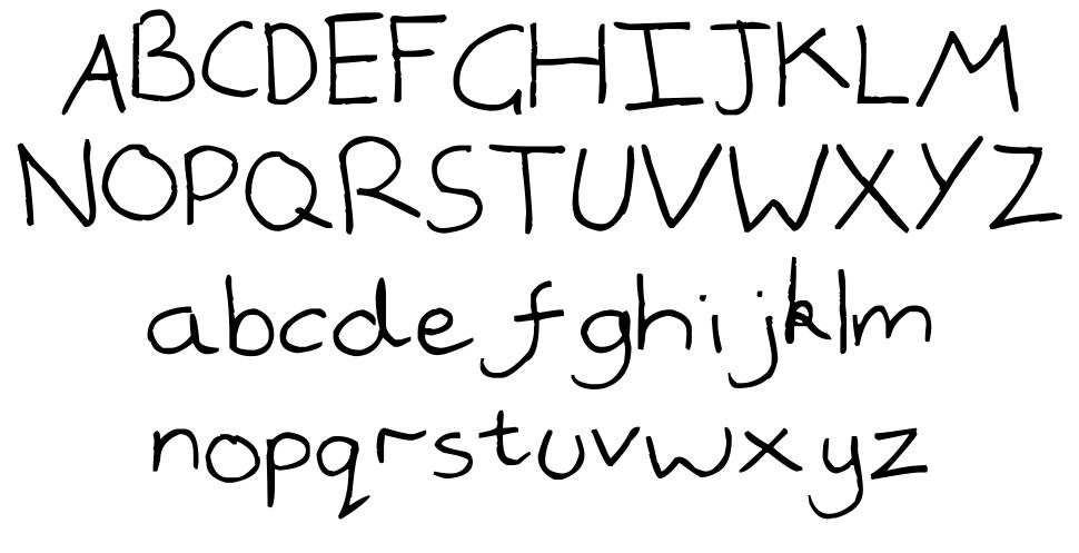 Handwrited font specimens