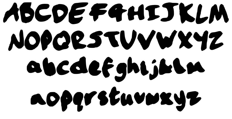 Handwriting font specimens
