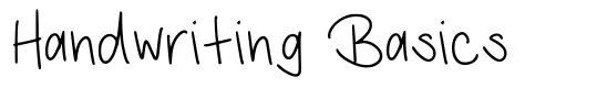 Handwriting Basics font