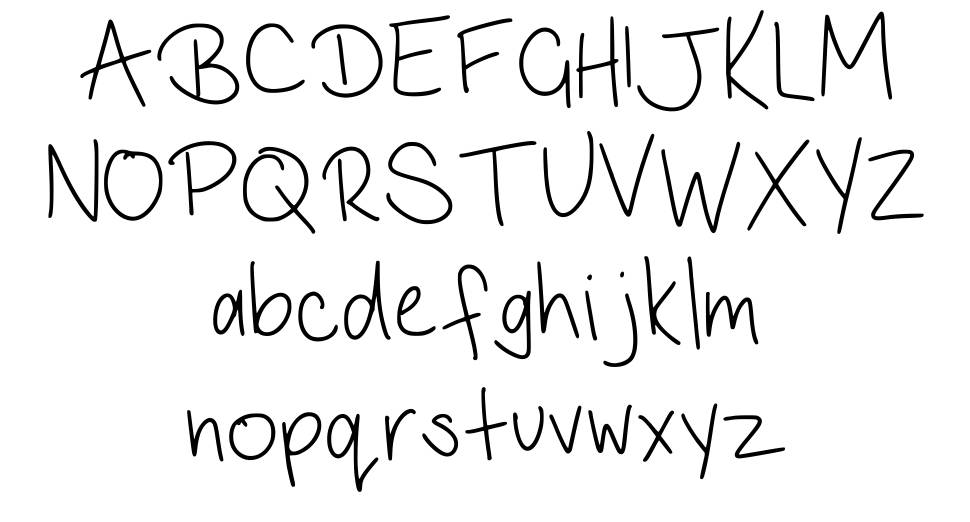 Handwriting Basics font specimens