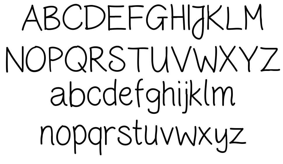 Handwriting CR font specimens