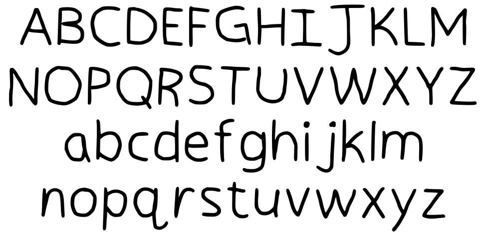 Handwriting Main font specimens