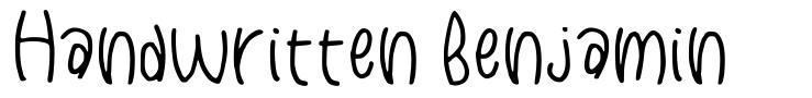 Handwritten Benjamin font