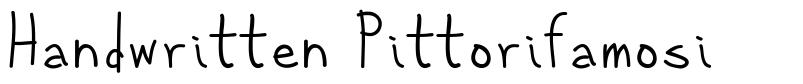Handwritten Pittorifamosi font