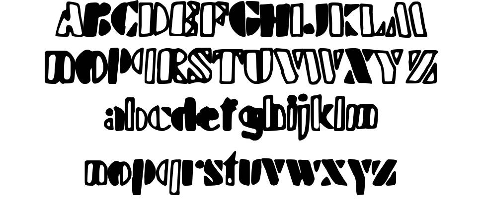 Handy Stencil 字形 标本