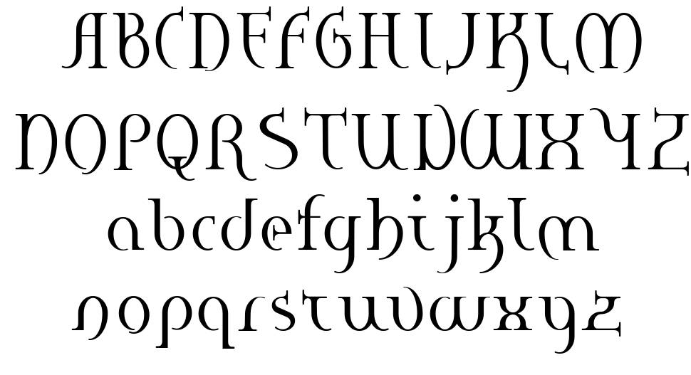 Hane font specimens