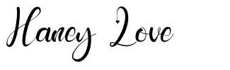 Haney Love font