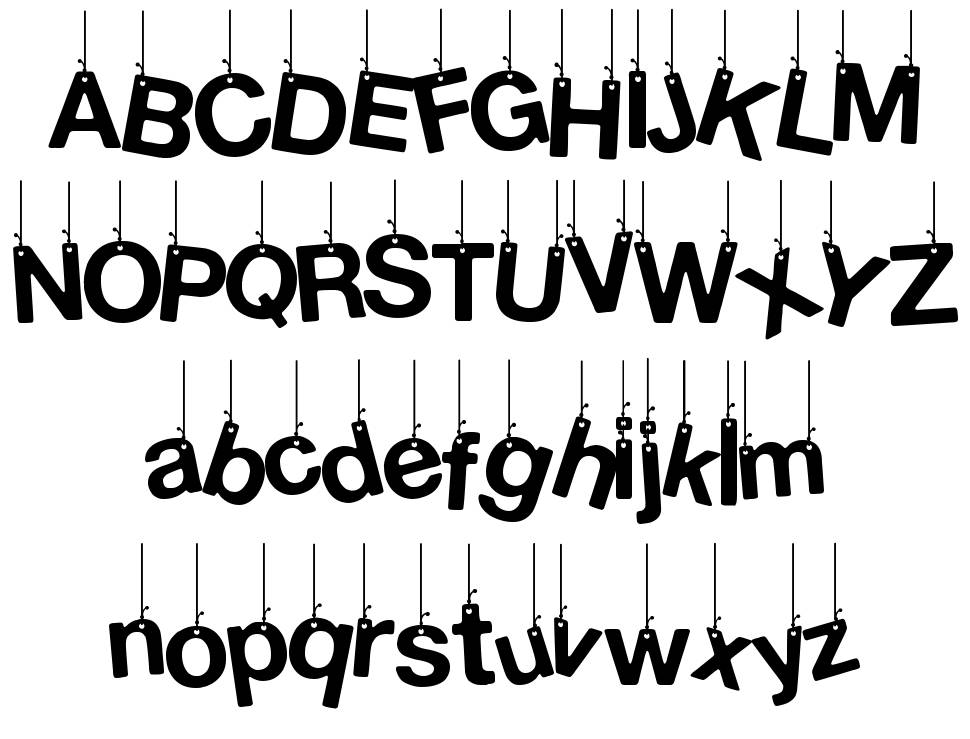 Hanging Letters font Örnekler