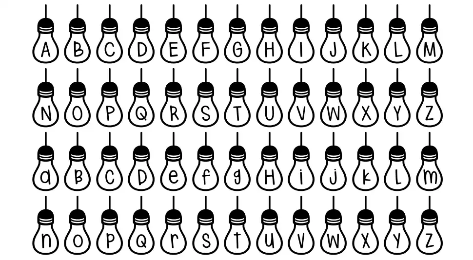 Hanging Lights Font By Brittney Murphy Design Fontriver