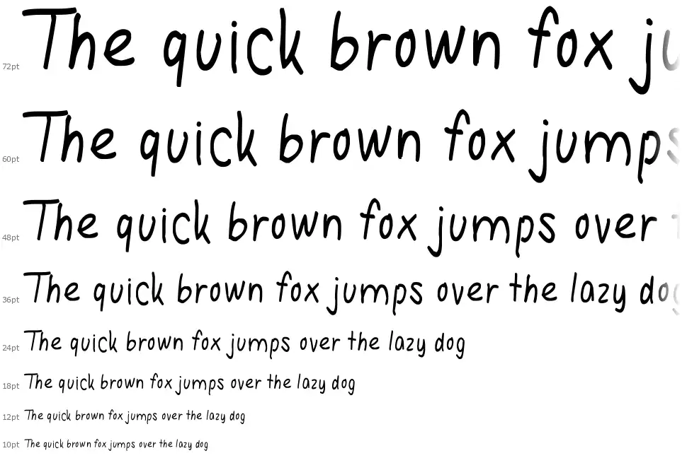 Hanna Handwritingfont waterfall