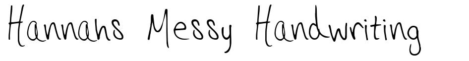 Hannahs Messy Handwriting písmo