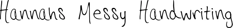 Hannahs Messy Handwriting font