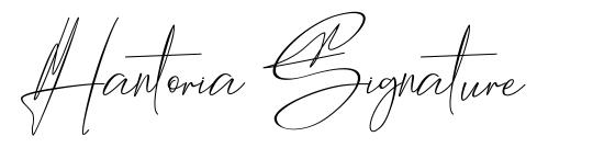 Hantoria Signature font