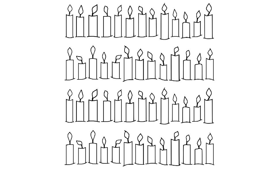 Happy Birthday Candles písmo Exempláře