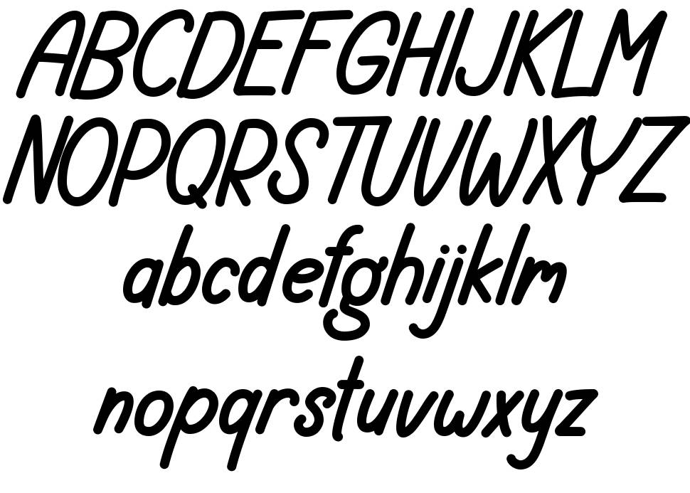 Happy Camping font specimens