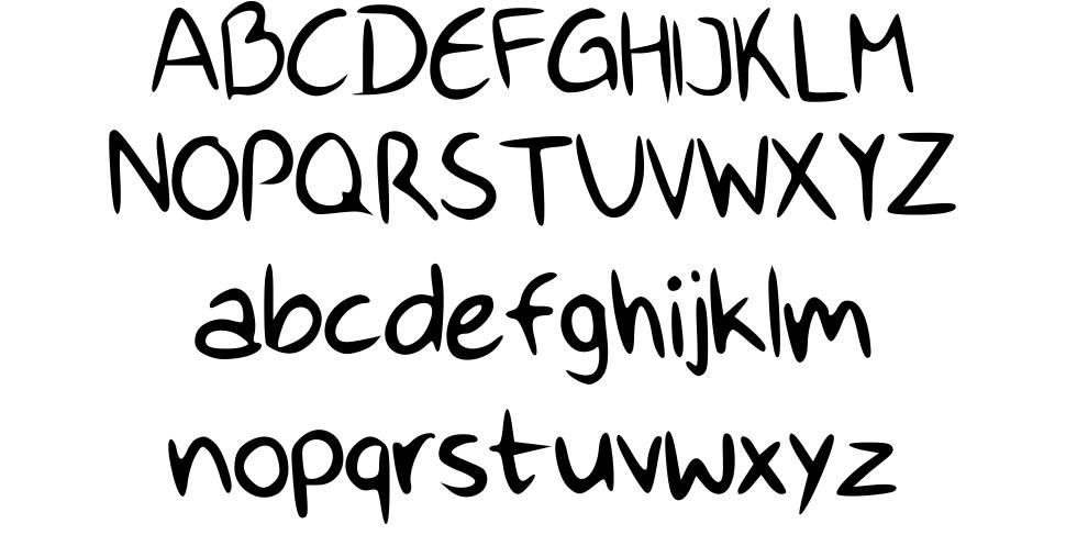 Happy Hand font Örnekler