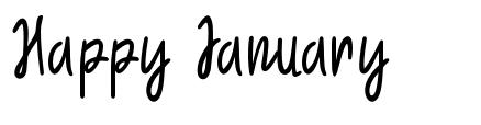 Happy January font