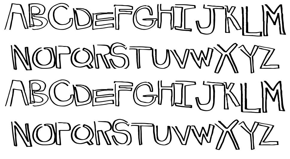 Happy Lines font specimens