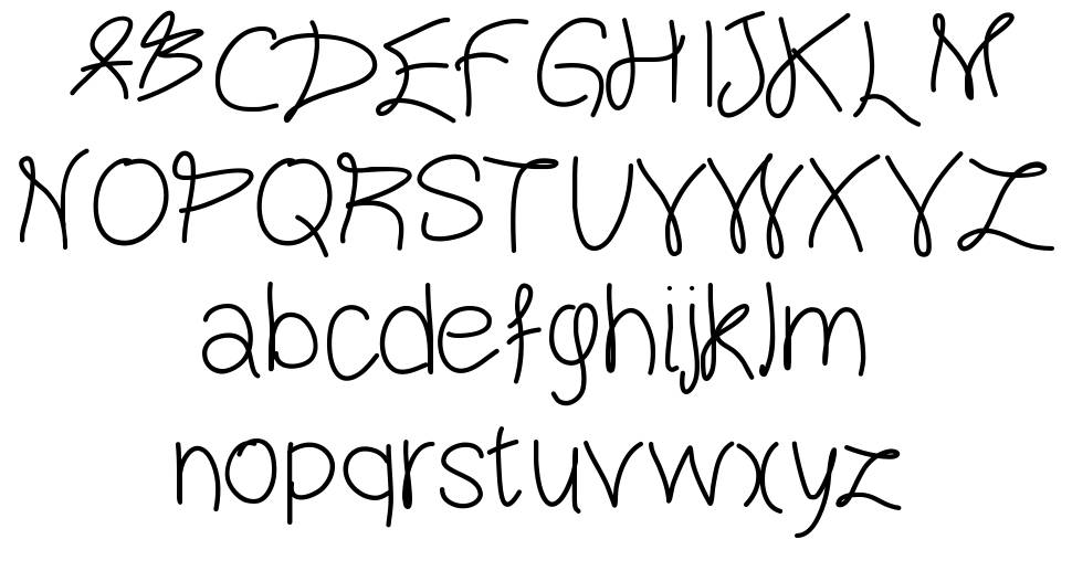 Happy New Year font specimens