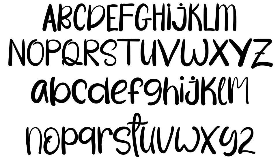 Happy Newyear font specimens