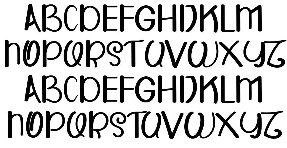 Happy Woldy font specimens