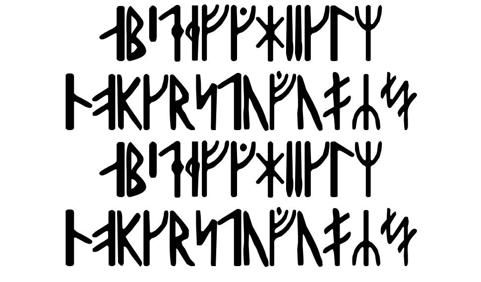 Harald Runic font specimens