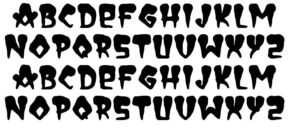 Hard Core font specimens