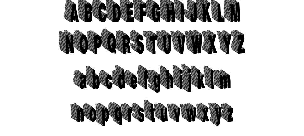 HardLine font specimens
