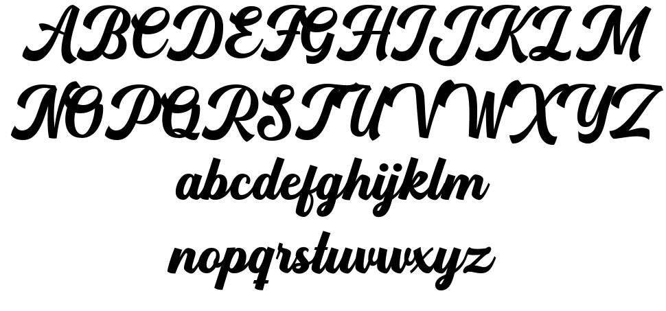 Hardome font specimens