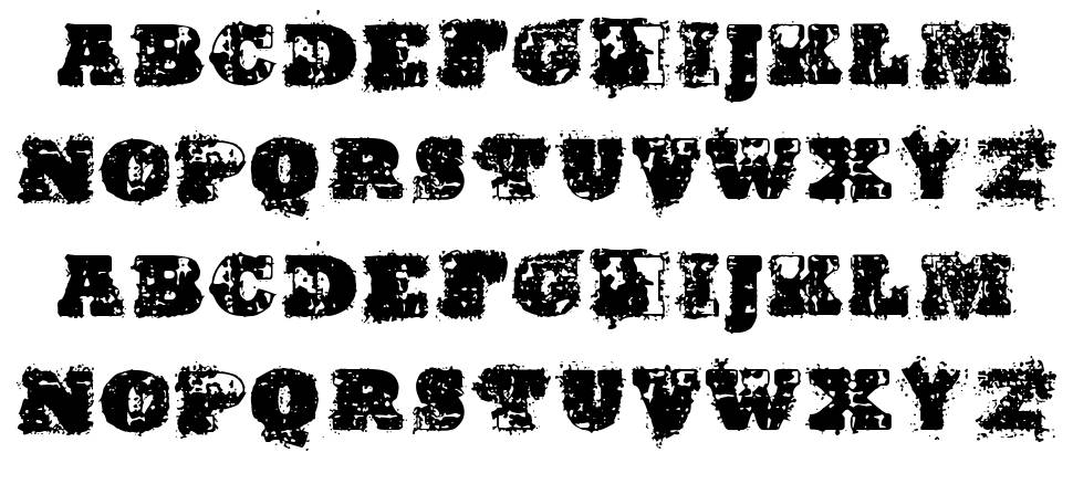 Hardwell font specimens