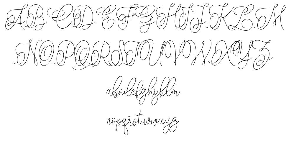 Hariette Sofirya font specimens