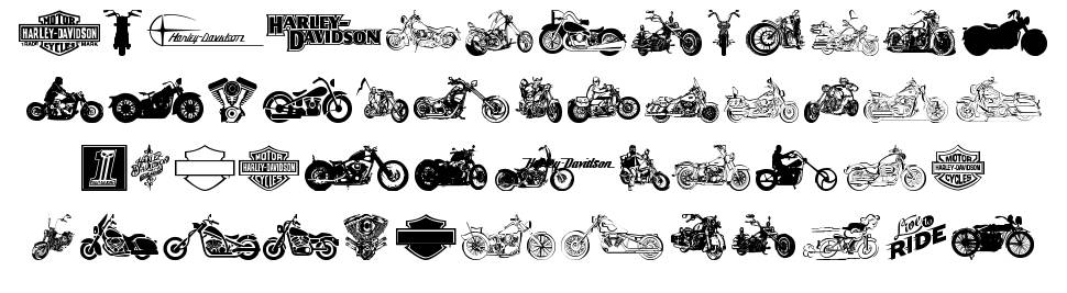 Harley Davidson czcionka Okazy