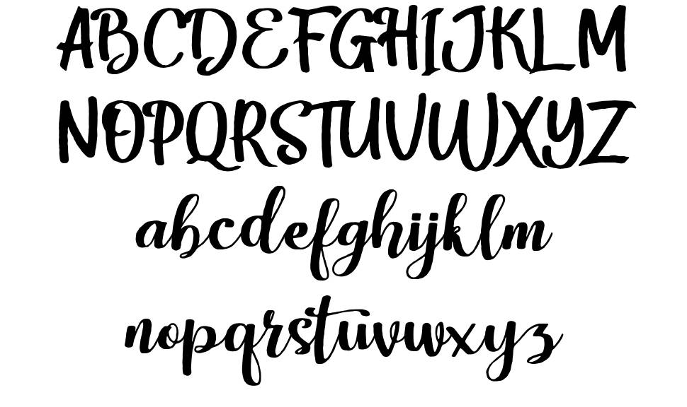 Harley Script font specimens