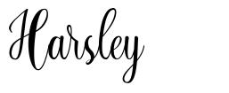 Harsley font