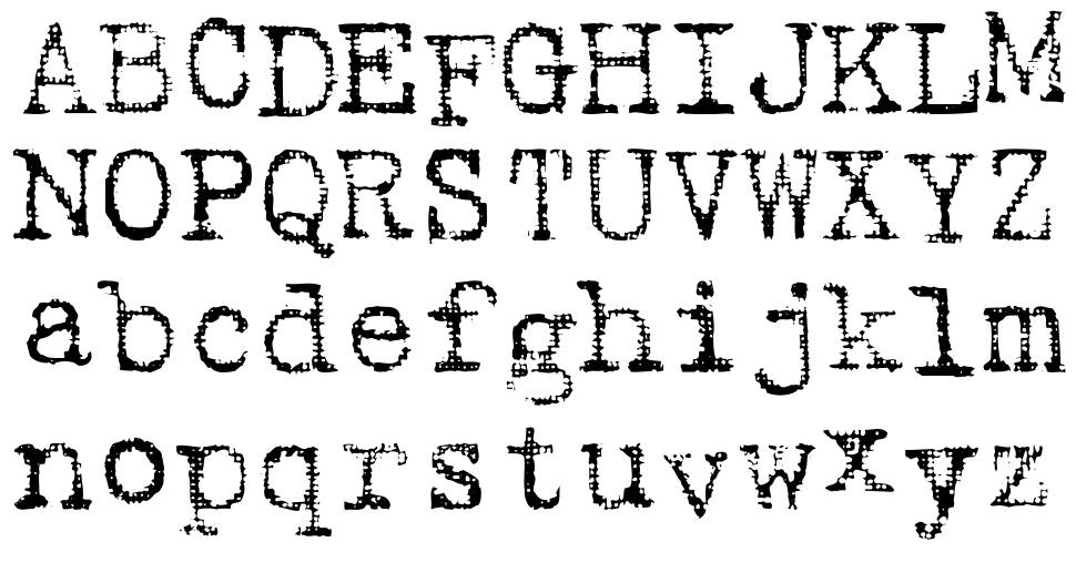 Harting 字形 标本