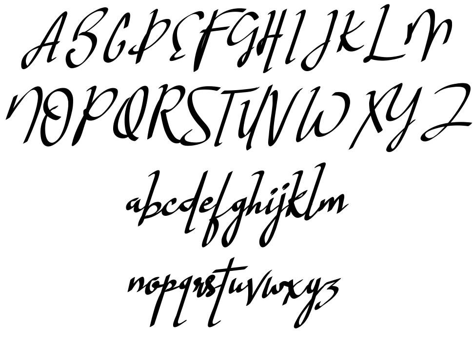Hastagram 字形 标本