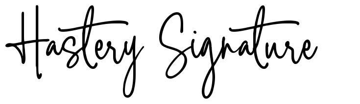 Hastery Signature font