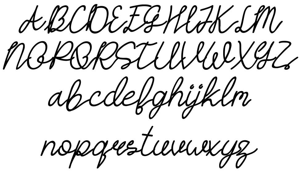 Haston Script font specimens