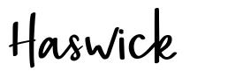 Haswick font