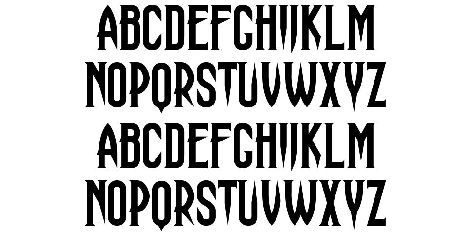 Haunting Attraction font specimens
